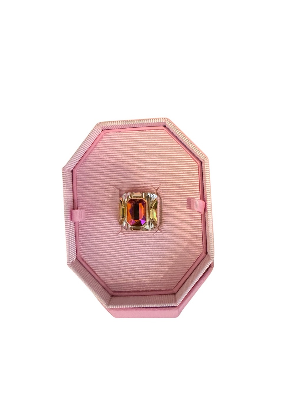 Swarovski CHROMA COCKTAIL RING, PINK, GOLD-TONE PLATED